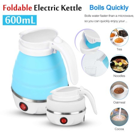 Portable Electric Kettle- Foldable Silicone Water Kettle Travel Electric Kettles