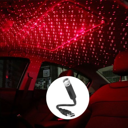 Romantic LED Car Roof Star Night Light Projector Car Interior Decor Light