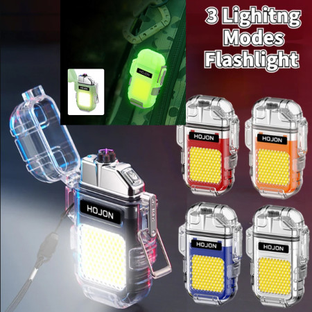 F33 Silver Electronic Arc Plasma Lighter (Premium)