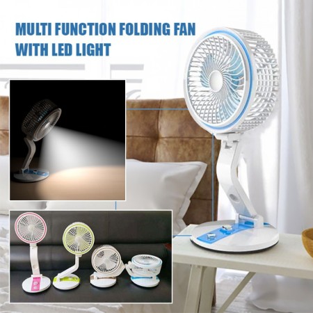 Rechargable Folding Fan Ultra With LED Light Code-LR-01