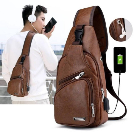Crossbody Fashion Bag (Brown)
