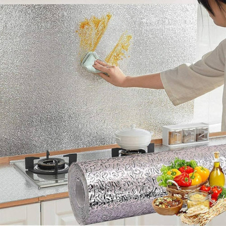Aluminum Foil Self Adhesive Kitchen Sticker (5M * 24inch)