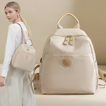 2025 New Hot Women's Backpacks Designer Soft Nylon Bag (White)
