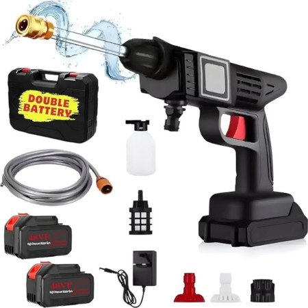 (ডাবল ব্যাটারি) Rechargeable Car Wash Washer Gun